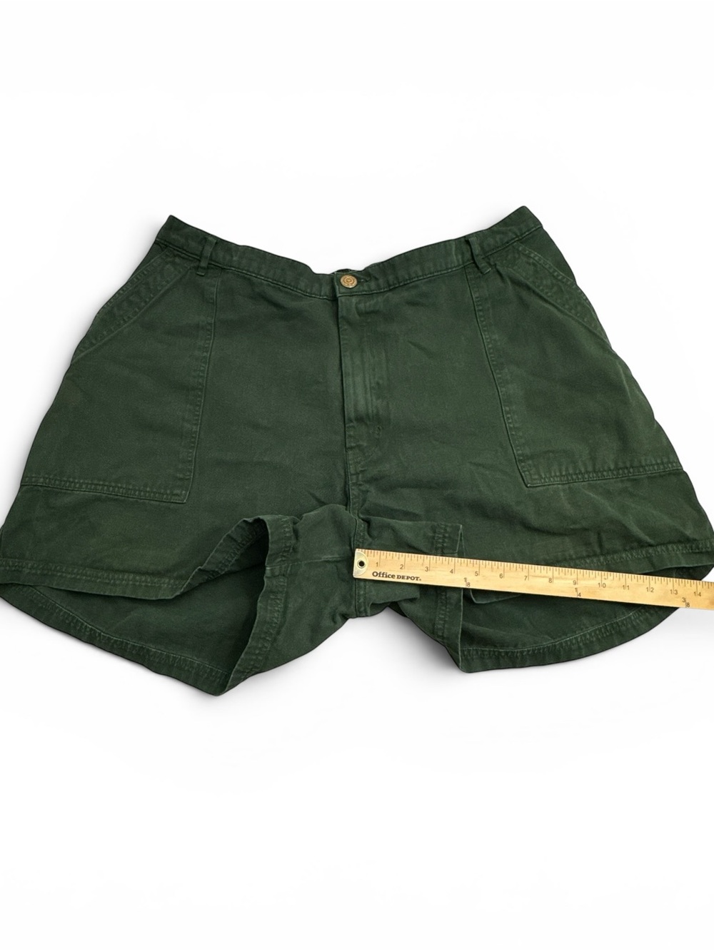 Big Bud Press Women's Work Shorts Size 2XL Green 4” Inseam Made In Los Angeles - Picture 5 of 7